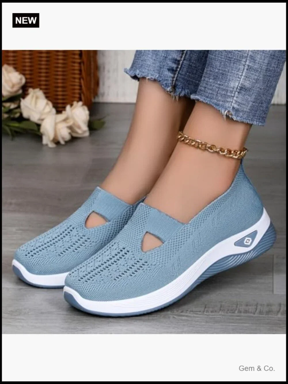 Women's Orthopedic Walking Shoes Breathable Arch Support Slip On Comfort